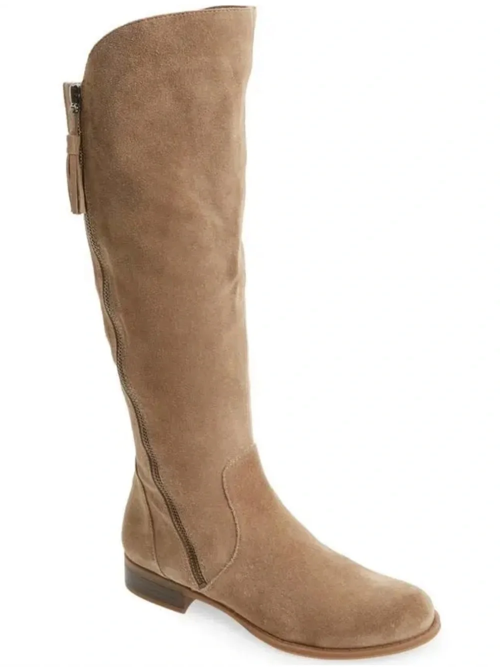 Naturalizer Women's Jinnie Leather & suede Side Zip Tall Boots, size 11
